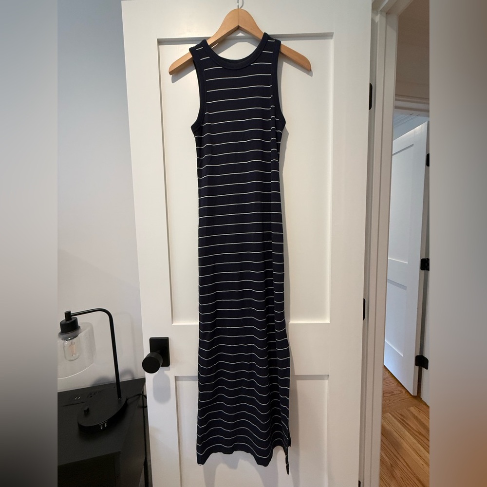Universal Thread Navy and White Striped Maxi Dress